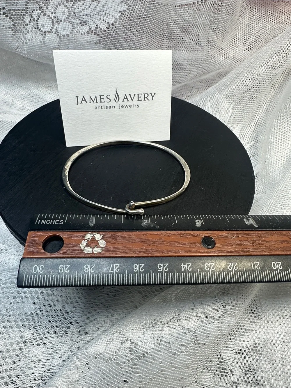 James Avery bracelet bangle 925 sterling silver hook closure